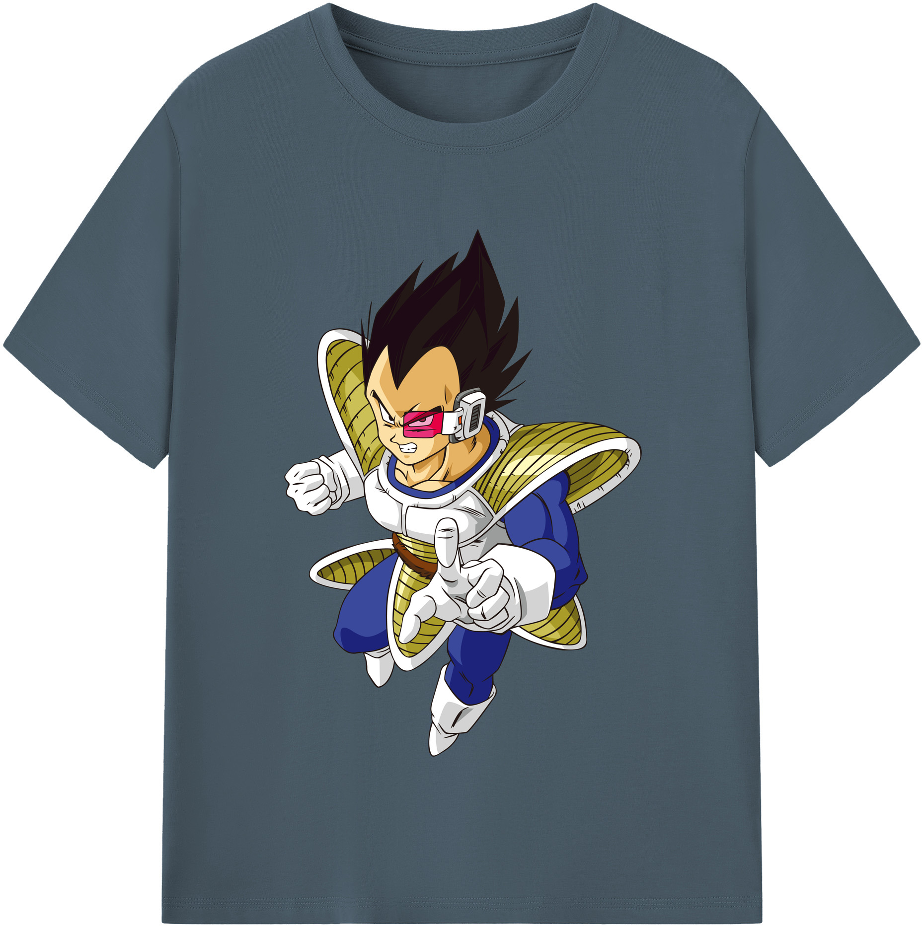 （画像用） ドラゴンボール ベジータ四世（Bejīta Yonsei）DRAGON BALL Vegeta IV 綿100％半袖Tシャツ（フロントプリント）